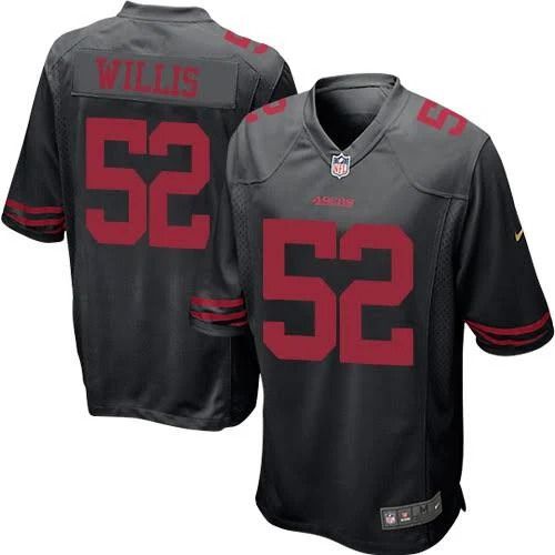 Men San Francisco 49ers #52 Patrick Willis Nike Black Retired Player Game NFL Jersey